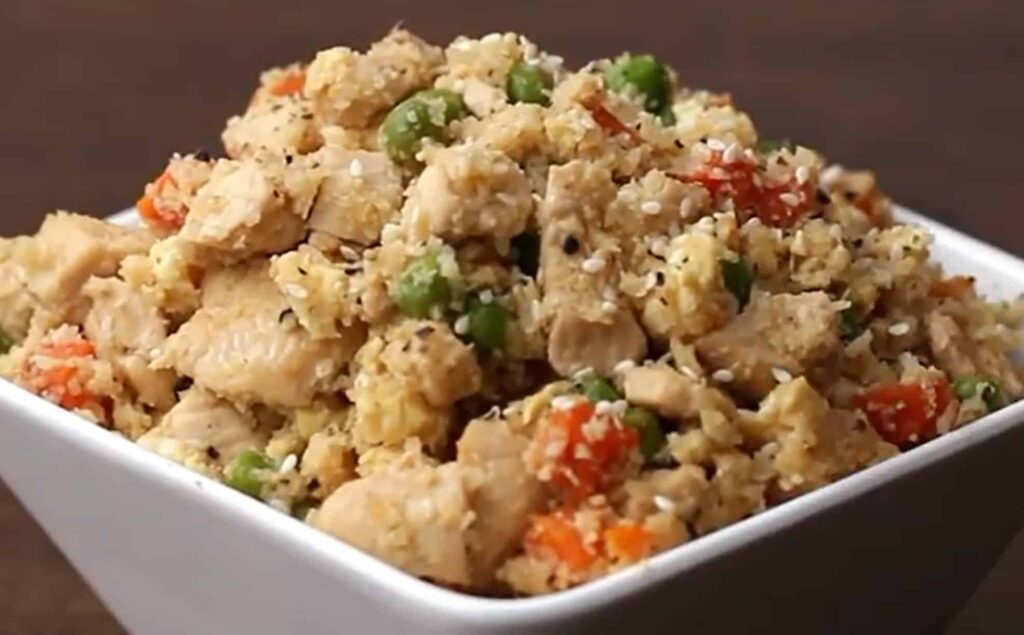 sesame chicken cauliflower rice recipe